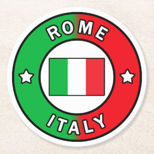 Rom Italien Underlägg Papper Rund