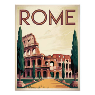 Rom Italien vintage Fototryck