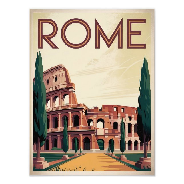 Rom Italien vintage Fototryck (Framsidan)