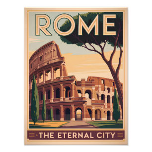 Rom Italien vintage Fototryck