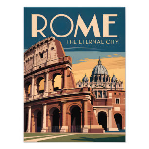 Rom Italien vintage Fototryck