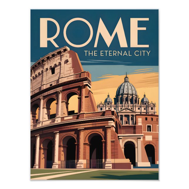 Rom Italien vintage Fototryck (Framsidan)