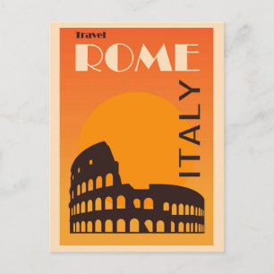 Rom Italien Vintage Italienska Colosseum Travel Vykort