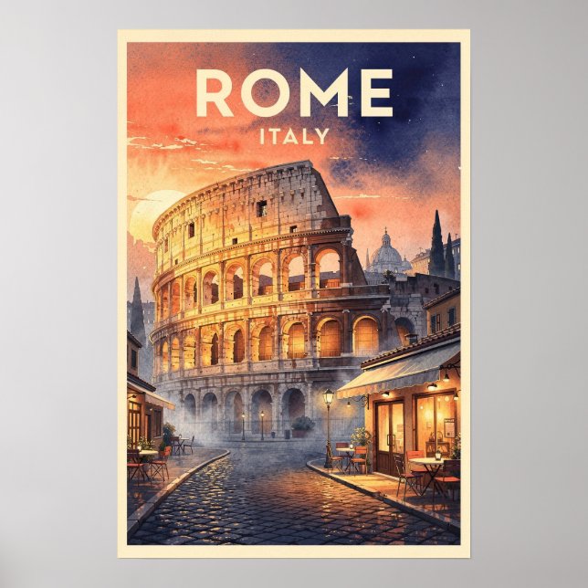 Rom Italien Vintage Resa Poster (Framsidan)