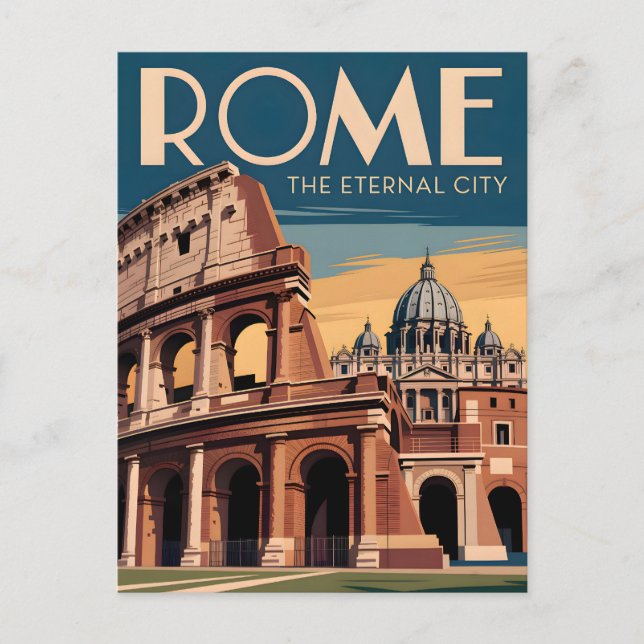 Rom Italien vintage Vykort (Framsida)