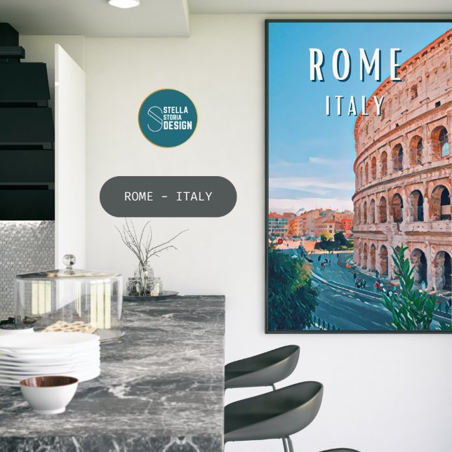 Rom, la ville de la Dolce Vita et du charme itali Poster (Rome, la ville de la Dolce Vita et du charme italienne)