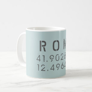 Rom Latitude och longitud Kaffemugg