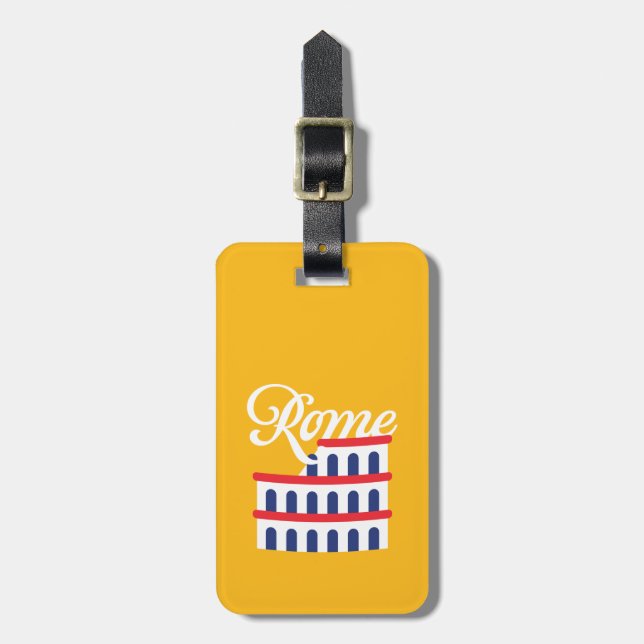 Rom Luggage Tag Bagagebricka (Vertikal Framsida)