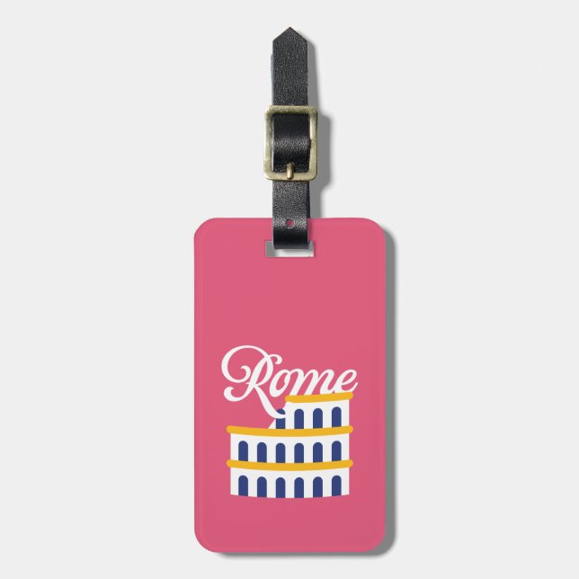 Rom Luggage Tag Bagagebricka (Vertikal Framsida)