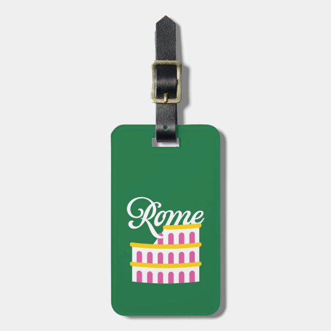 Rom Luggage Tag Bagagebricka (Vertikal Framsida)