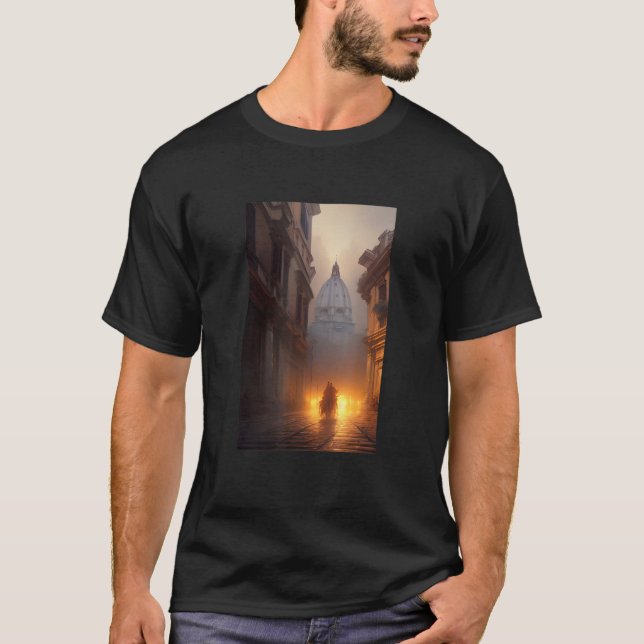 Rom Mörk Akademisk Fantasy Gotisk T Shirt (Framsida)