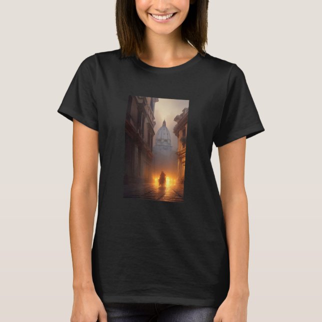 Rom Mörk Akademisk Fantasy Gotisk T Shirt (Framsida)