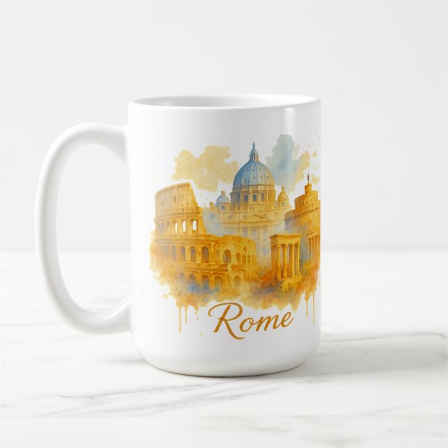 Rom Neon Pop-Art Gatustil Kaffemugg (Vänster)