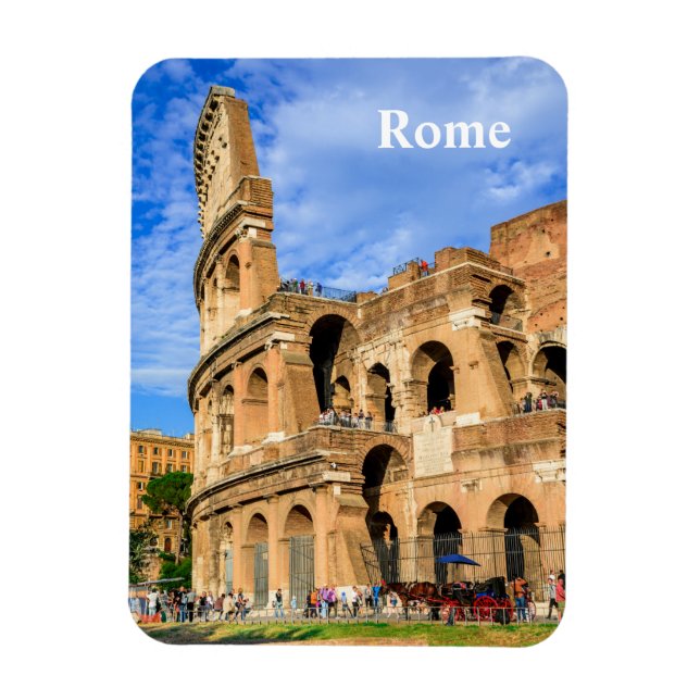 Rom och Colosseum Vinyl Magnet (Vertikal)