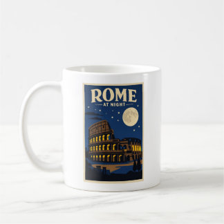 Rom på natten Affisch | Colosseum Månljus Vintage Kaffemugg