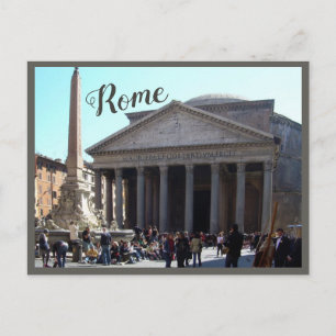 Rom (Pantheon) med text Vykort