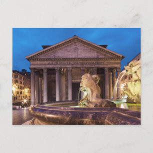 Rom - Pantheon på nattvykort Vykort