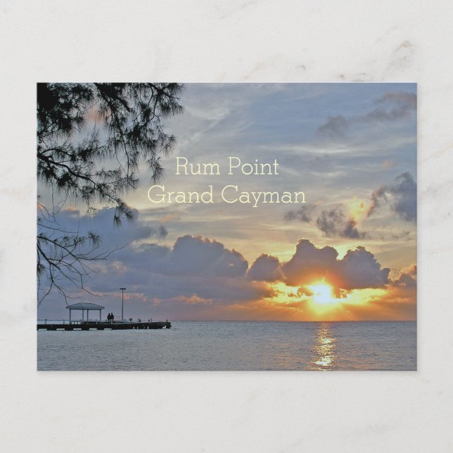 ROM PEKAR PIR (DEN STORSLAGNA CAYMANEN) "DEN VYKORT (Framsida)