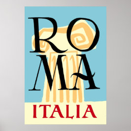 Rom, reseaffisch för Italien Poster