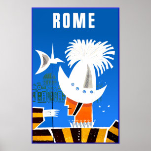 Rom, reseaffisch för Italien Poster