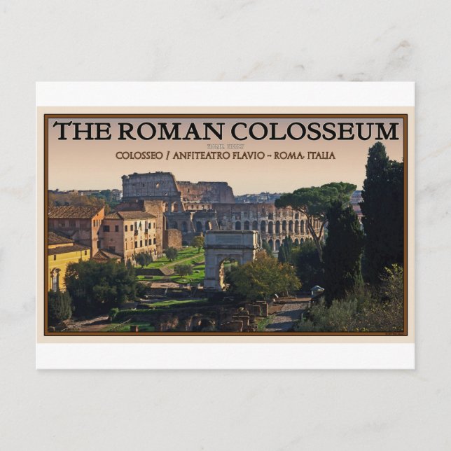 Rom - Romforumet och Colosseum Vykort (Framsida)