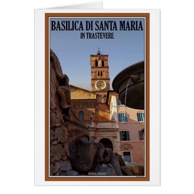 Rom - Santa Maria i Trastevere Hälsningskort (Framsidan)