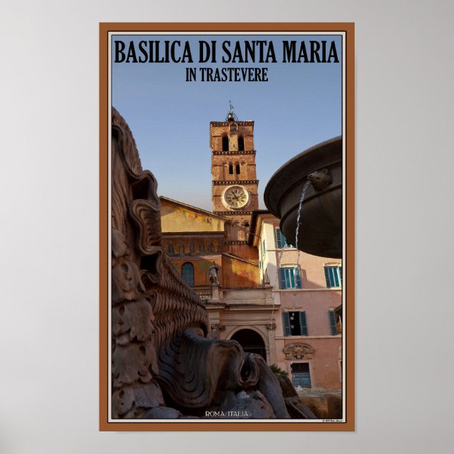 Rom - Santa Maria i Trastevere Poster (Framsidan)