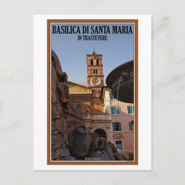 Rom - Santa Maria i Trastevere Vykort (Framsida)