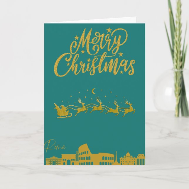 Rom Skyline, God jul Kort (Framsida)