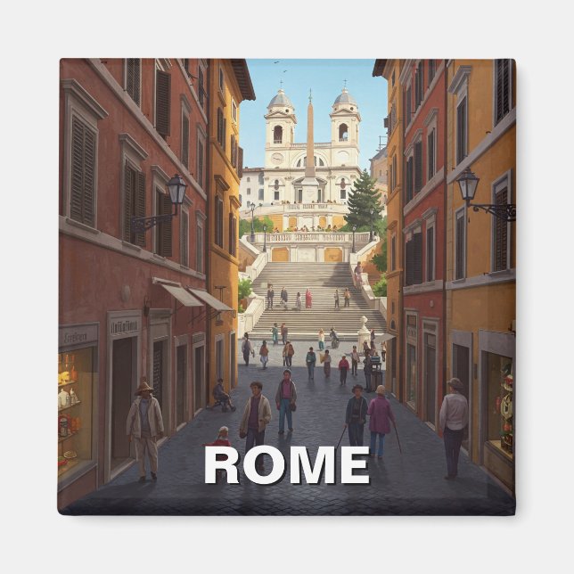 Rom Spanska steg Italien Travel Magnet (Framsidan)