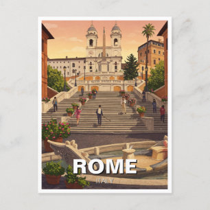 Rom Spanska steg Italien Travel Vykort