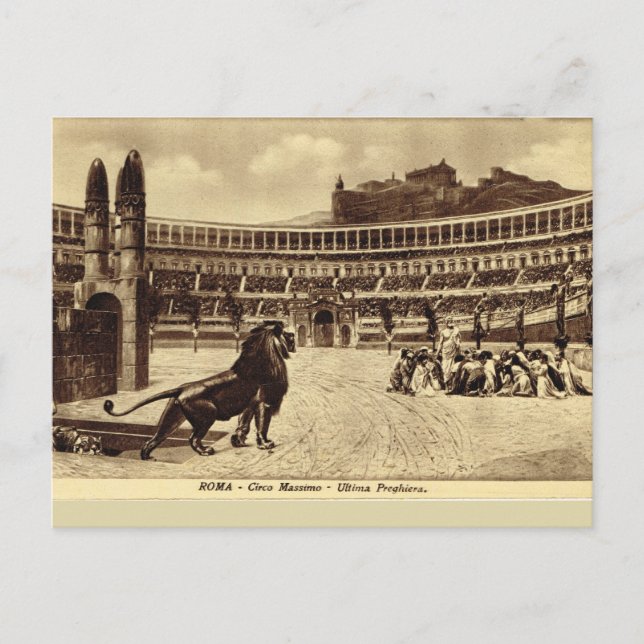 Rom, spel i Circus Maximus Vykort (Framsida)