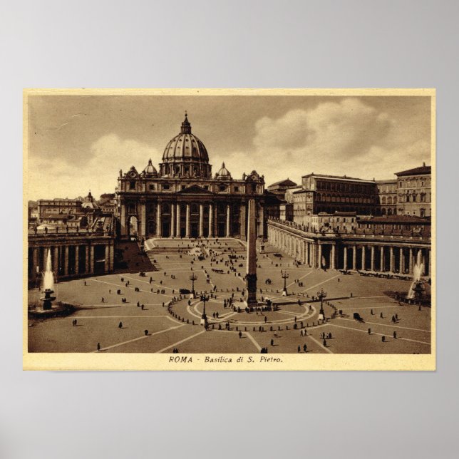 Rom, St Peter's Square, vatikanen Poster (Framsidan)