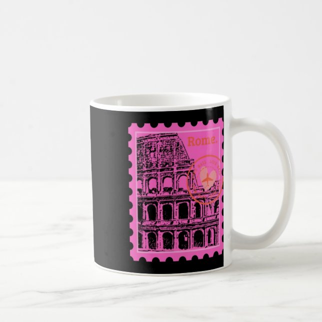 Rom Stämpel Klistermärke  Kaffemugg (Höger)