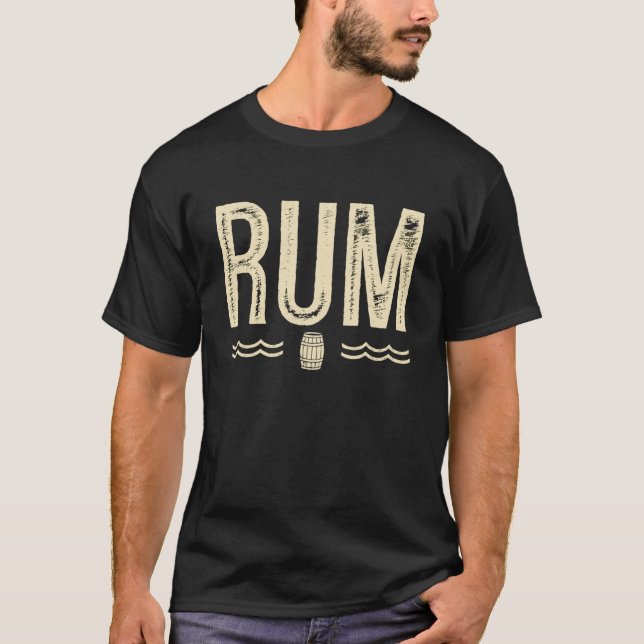 Rom T-Shirt för Rom-drickare Halloween Par Cos (Framsida)