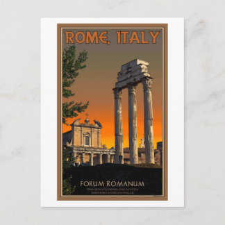 Rom - Temple Ruins in Forum Romanum Vykort
