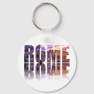 Rom text souvenir nyckelring
