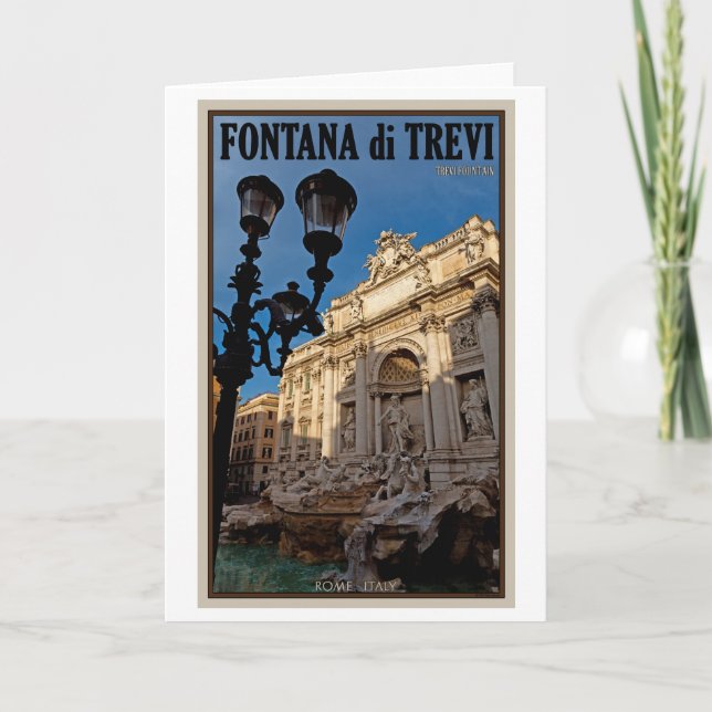 Rom - Trevi Fontän Kort (Framsida)