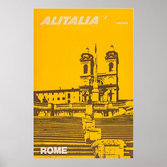 Rom Tryck Italien Konst Alitalia Resa Poster (Framsidan)