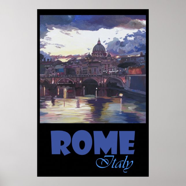 Rom Vatican Italien Retro Travel Poster (Framsidan)