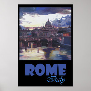 Rom Vatikanens Italien Retro Travel Poster