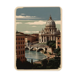 Rom vintage affisch magnet
