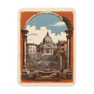 Rom vintage affisch magnet