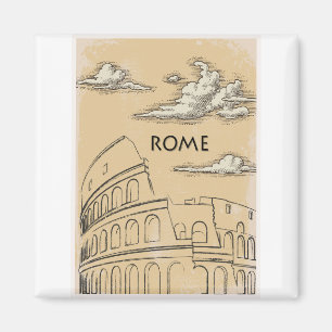 Rom vintage affisch magnet