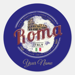Rom Vintage coliseum Italien souvenir Runt Klistermärke