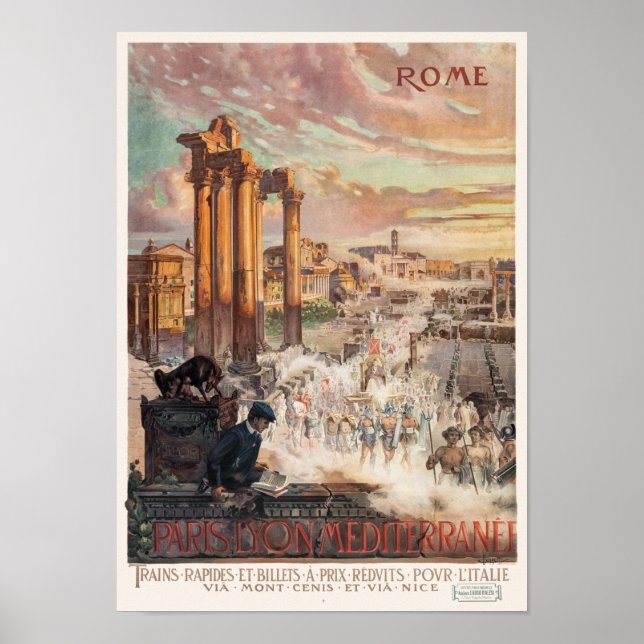 Rom Vintage resor Poster 1906 (Framsidan)