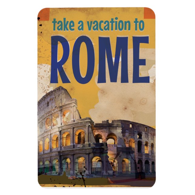 Rom Vintage resor poster Magnet (Vertikal)