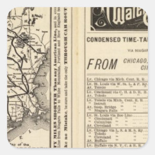 Rom, Watertown och Ogdensburg Railroad 2 Fyrkantigt Klistermärke
