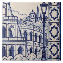 Roma Azulejo Muralplatta 4 av 6 Mitten Höger