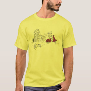 Roma Colosseum Vespa Par Grafik T Shirt